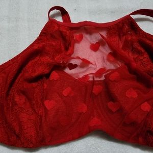 Bra Red Valentine's bra cacuque